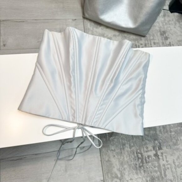 BCBG Satin Silver Corset - Picture 6 of 7